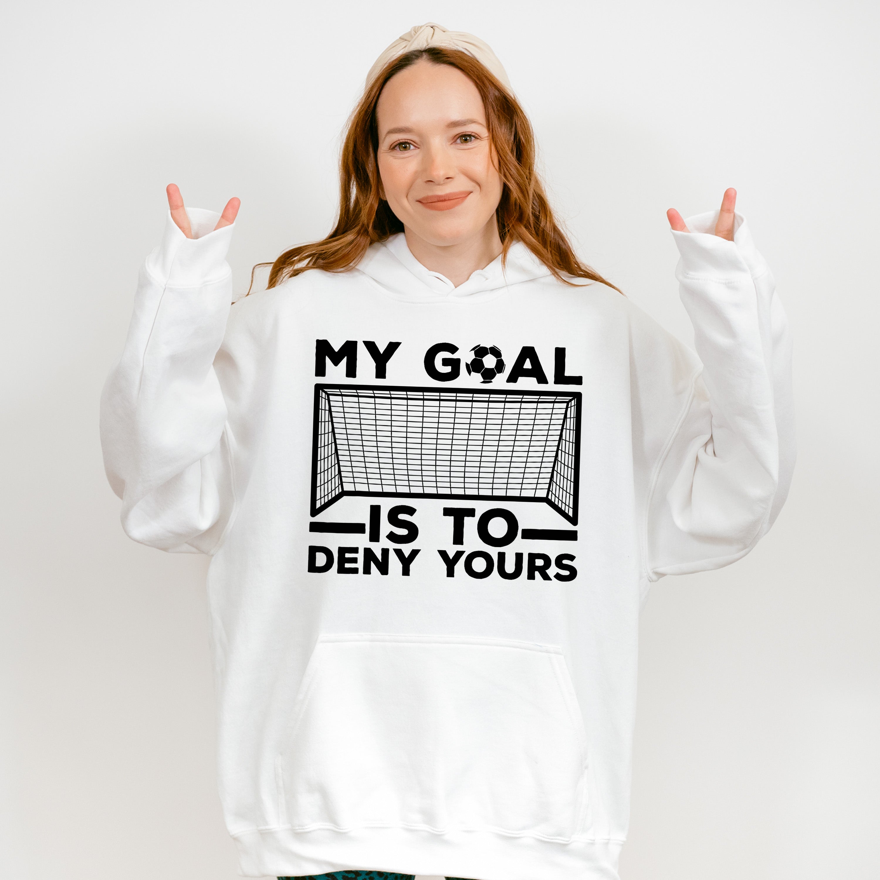My Goal Is To Deny Yours - Soccer Unisex Crewneck T-Shirt Sweatshirt Hoodie