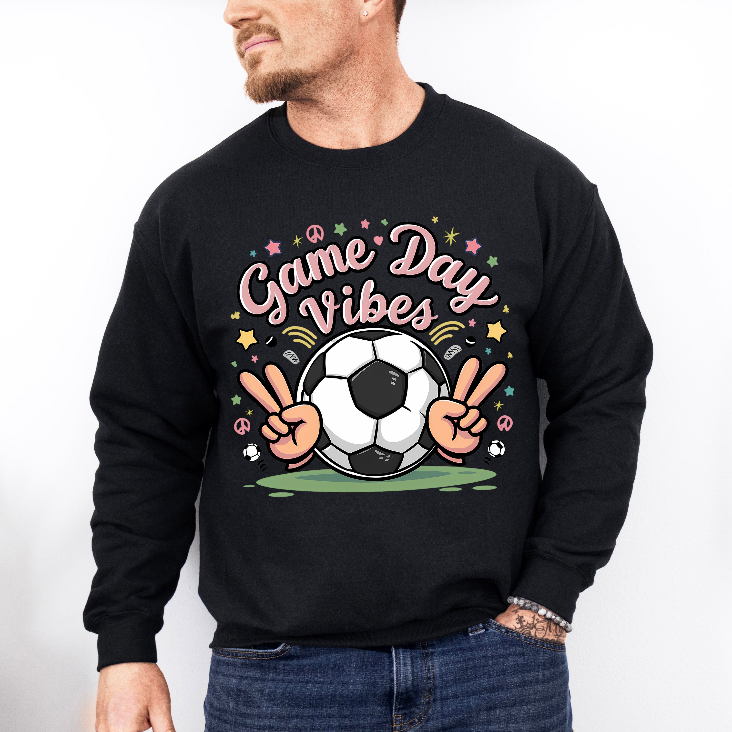 Game Day Vibes Soccer Ball Design - Soccer Unisex Crewneck T-Shirt Sweatshirt Hoodie