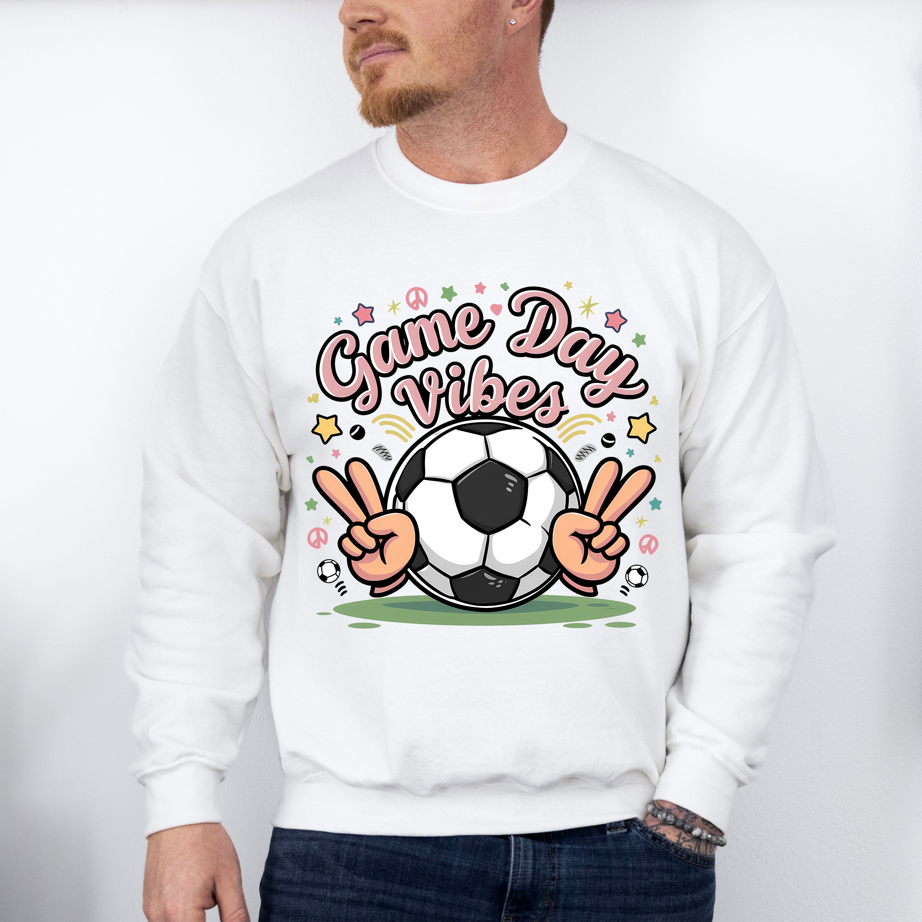 Game Day Vibes Soccer Ball Design - Soccer Unisex Crewneck T-Shirt Sweatshirt Hoodie