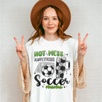 Hot Mess Always Stressed Soccer Mama - Soccer Unisex Crewneck T-Shirt Sweatshirt Hoodie