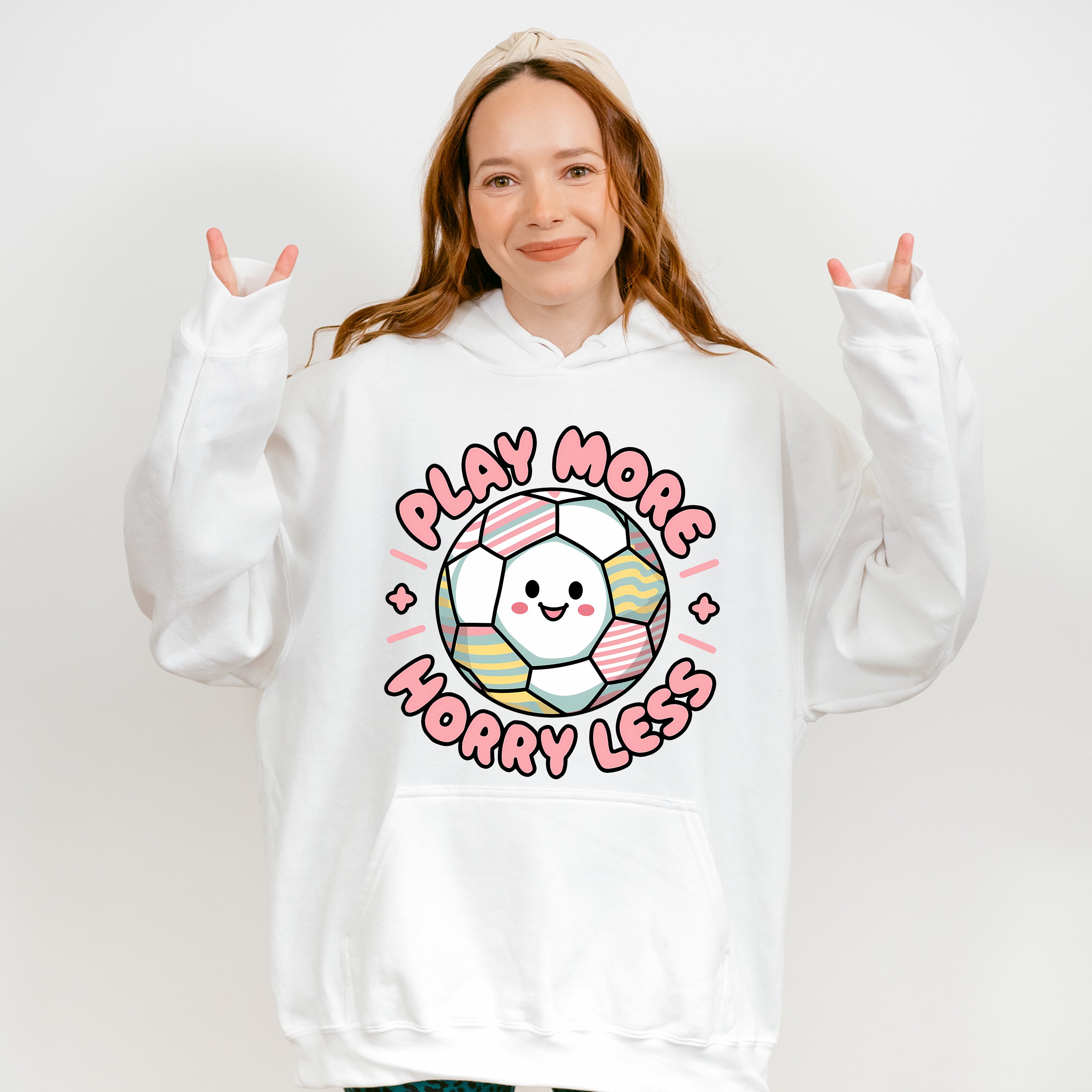 Play More Horry Less - Soccer Unisex Crewneck T-Shirt Sweatshirt Hoodie