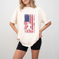 Us Flag Soccer Player Silhouette Design - Soccer Unisex Crewneck T-Shirt Sweatshirt Hoodie