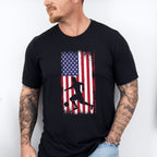 Us Flag Soccer Player Silhouette Design - Soccer Unisex Crewneck T-Shirt Sweatshirt Hoodie