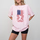 Us Flag Soccer Player Silhouette Design - Soccer Unisex Crewneck T-Shirt Sweatshirt Hoodie