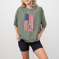 Us Flag Soccer Player Silhouette Design - Soccer Unisex Crewneck T-Shirt Sweatshirt Hoodie