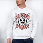 Soccer Vibes Smiley Soccer Ball Design - Soccer Unisex Crewneck T-Shirt Sweatshirt Hoodie