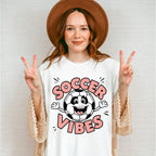 Soccer Vibes Smiley Soccer Ball Design - Soccer Unisex Crewneck T-Shirt Sweatshirt Hoodie