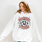 Soccer Vibes Smiley Soccer Ball Design - Soccer Unisex Crewneck T-Shirt Sweatshirt Hoodie