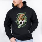 Lightning Half Soccer Ball Half Leopard Design - Soccer Unisex Crewneck T-Shirt Sweatshirt Hoodie