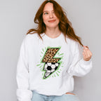 Lightning Half Soccer Ball Half Leopard Design - Soccer Unisex Crewneck T-Shirt Sweatshirt Hoodie