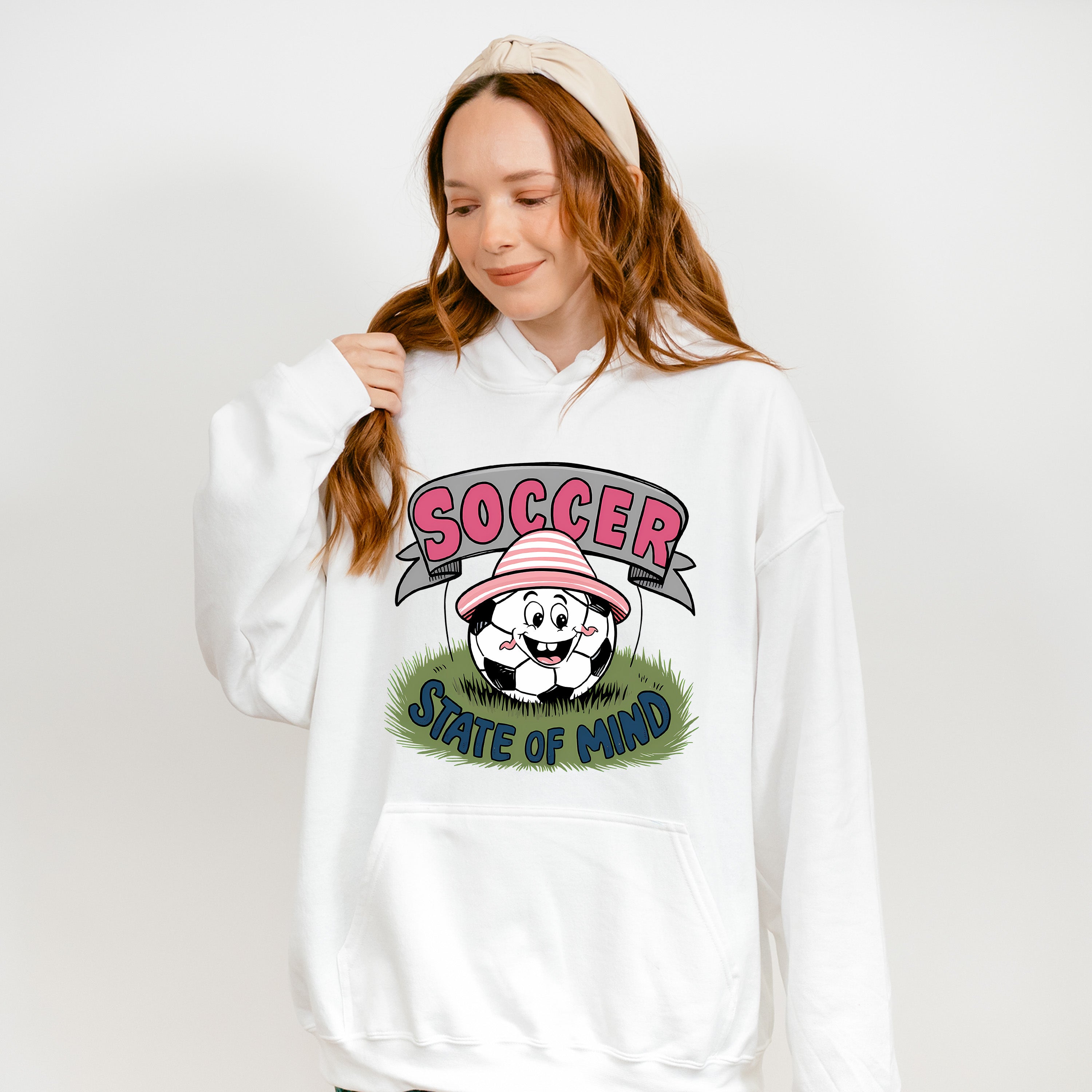 Smiley Soccer State Of Mind - Soccer Unisex Crewneck T-Shirt Sweatshirt Hoodie