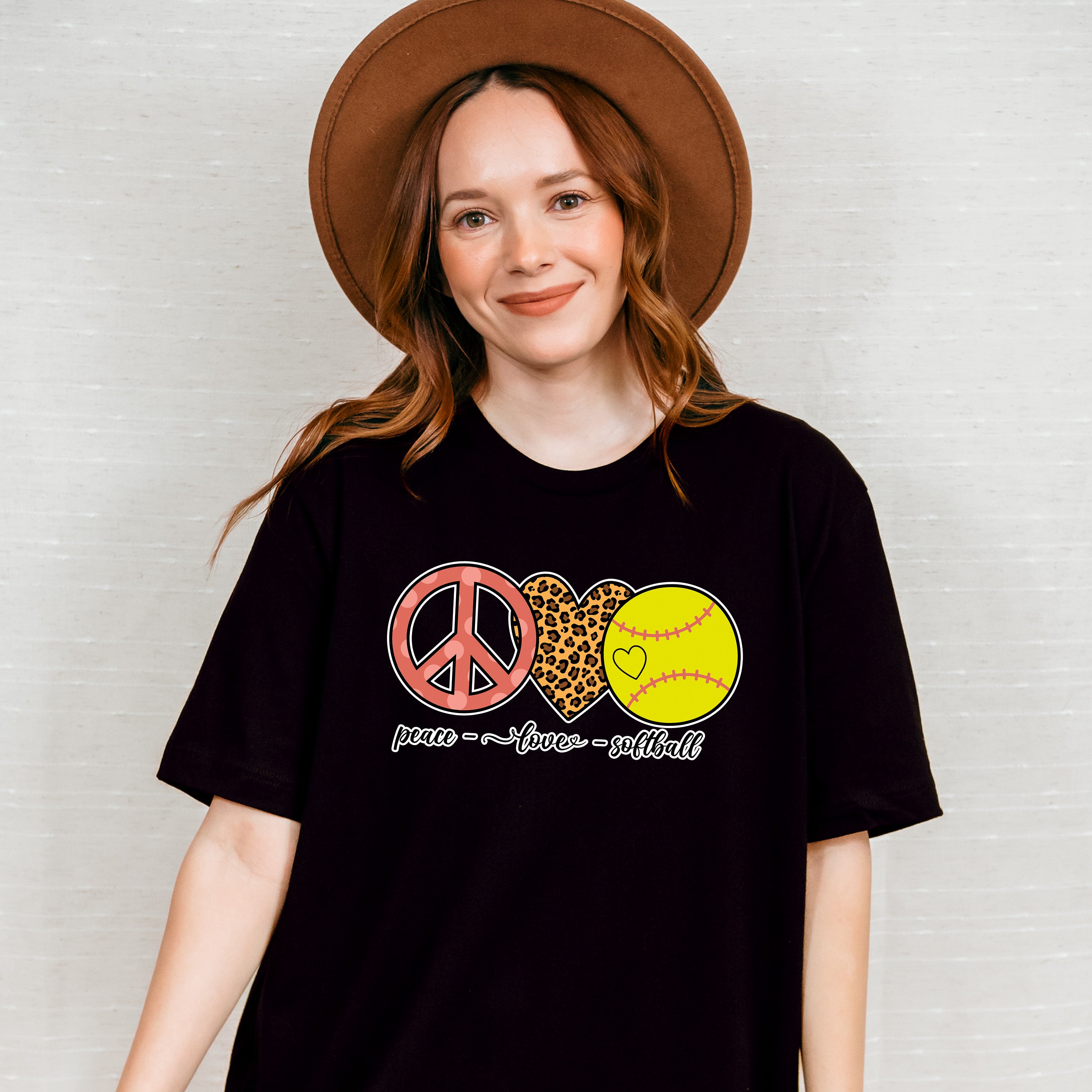 Peace Love Softball - Softball Unisex Crewneck T-Shirt Sweatshirt Hoodie