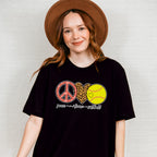 Peace Love Softball - Softball Unisex Crewneck T-Shirt Sweatshirt Hoodie