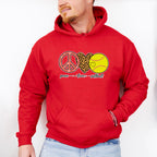 Peace Love Softball - Softball Unisex Crewneck T-Shirt Sweatshirt Hoodie