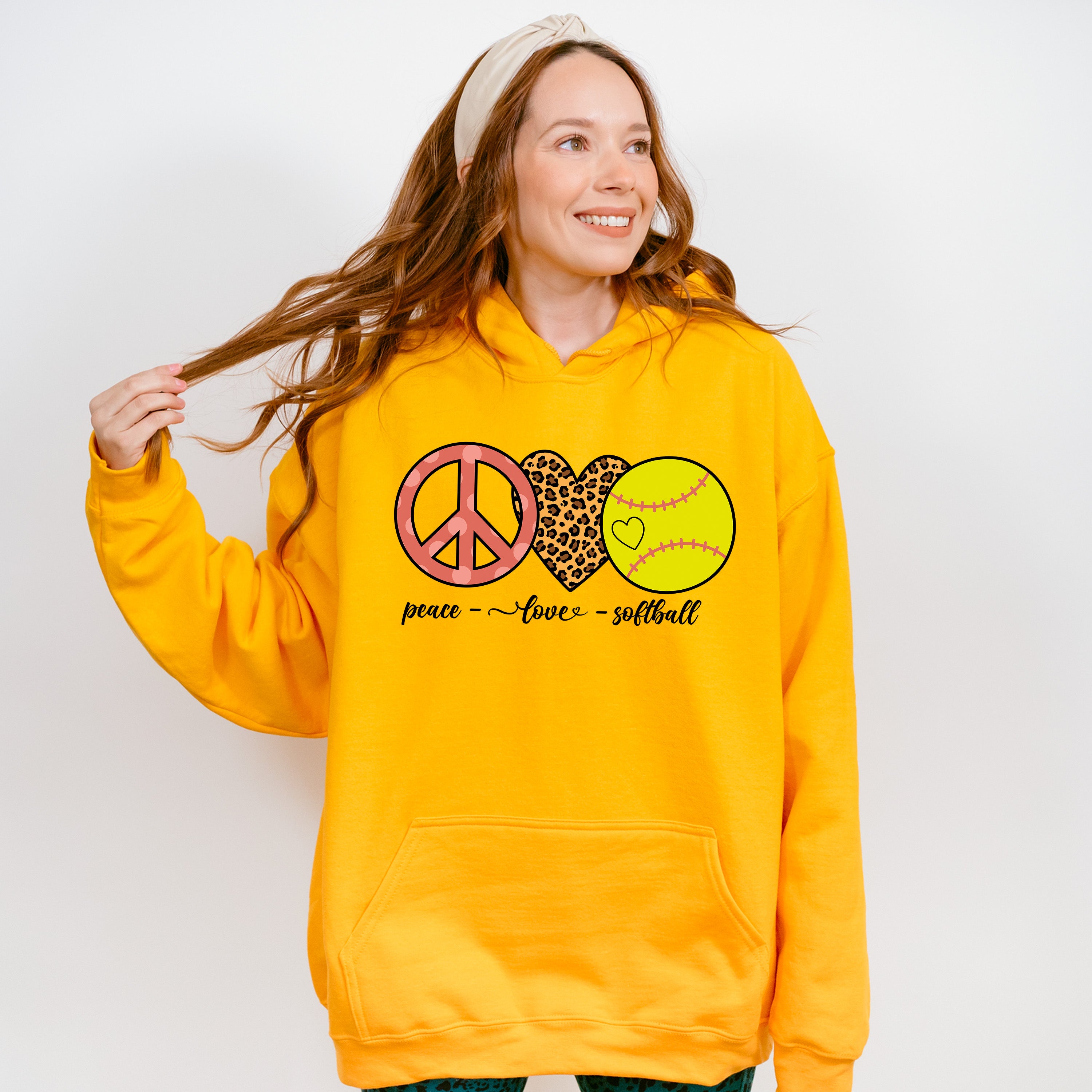 Peace Love Softball - Softball Unisex Crewneck T-Shirt Sweatshirt Hoodie