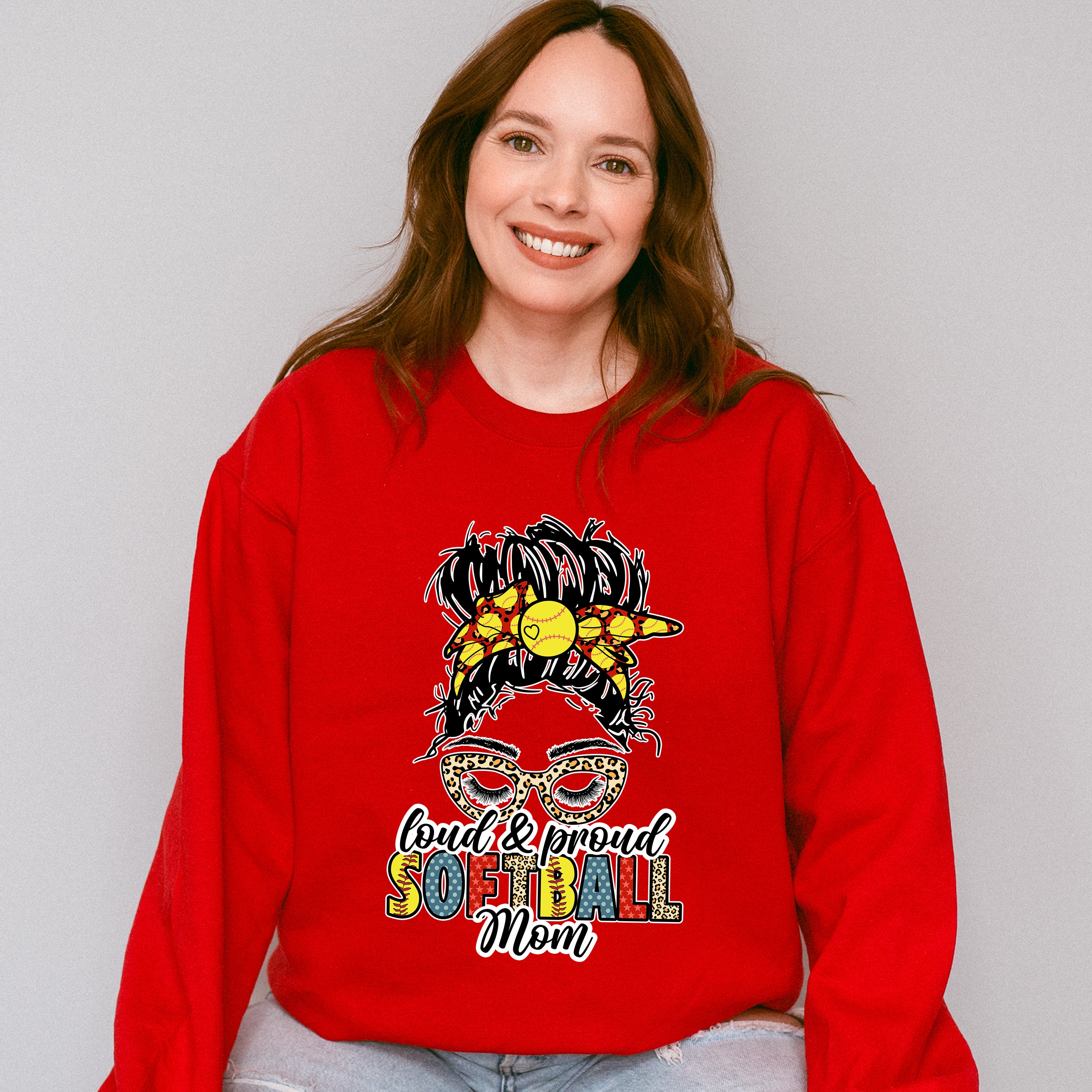 Loud And Proud Softball Mom - Softball Unisex Crewneck T-Shirt Sweatshirt Hoodie