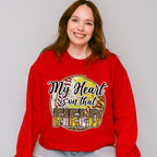 My Heart Is On That Field Circle Design - Softball Unisex Crewneck T-Shirt Sweatshirt Hoodie