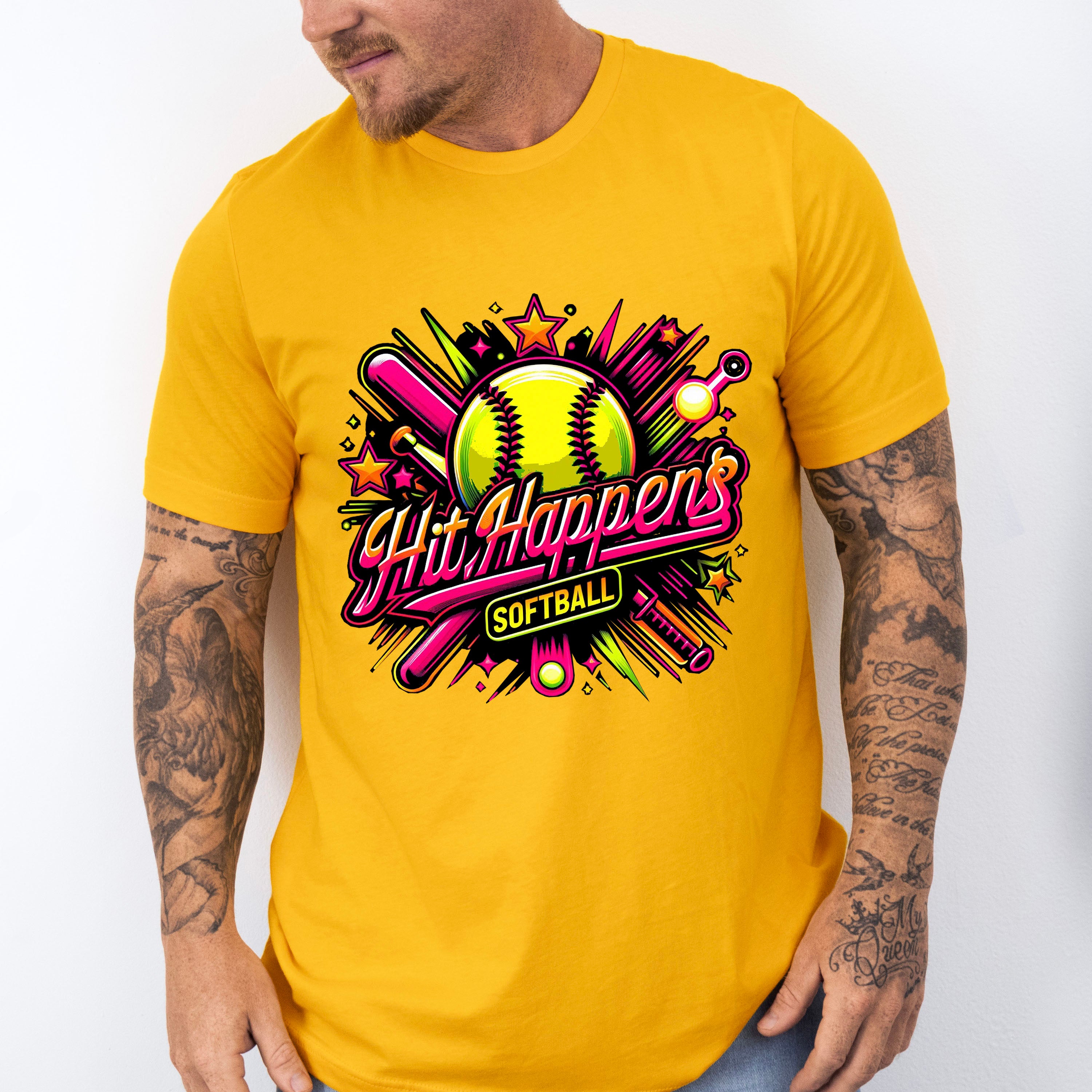 Hit Happens - Softball Unisex Crewneck T-Shirt Sweatshirt Hoodie