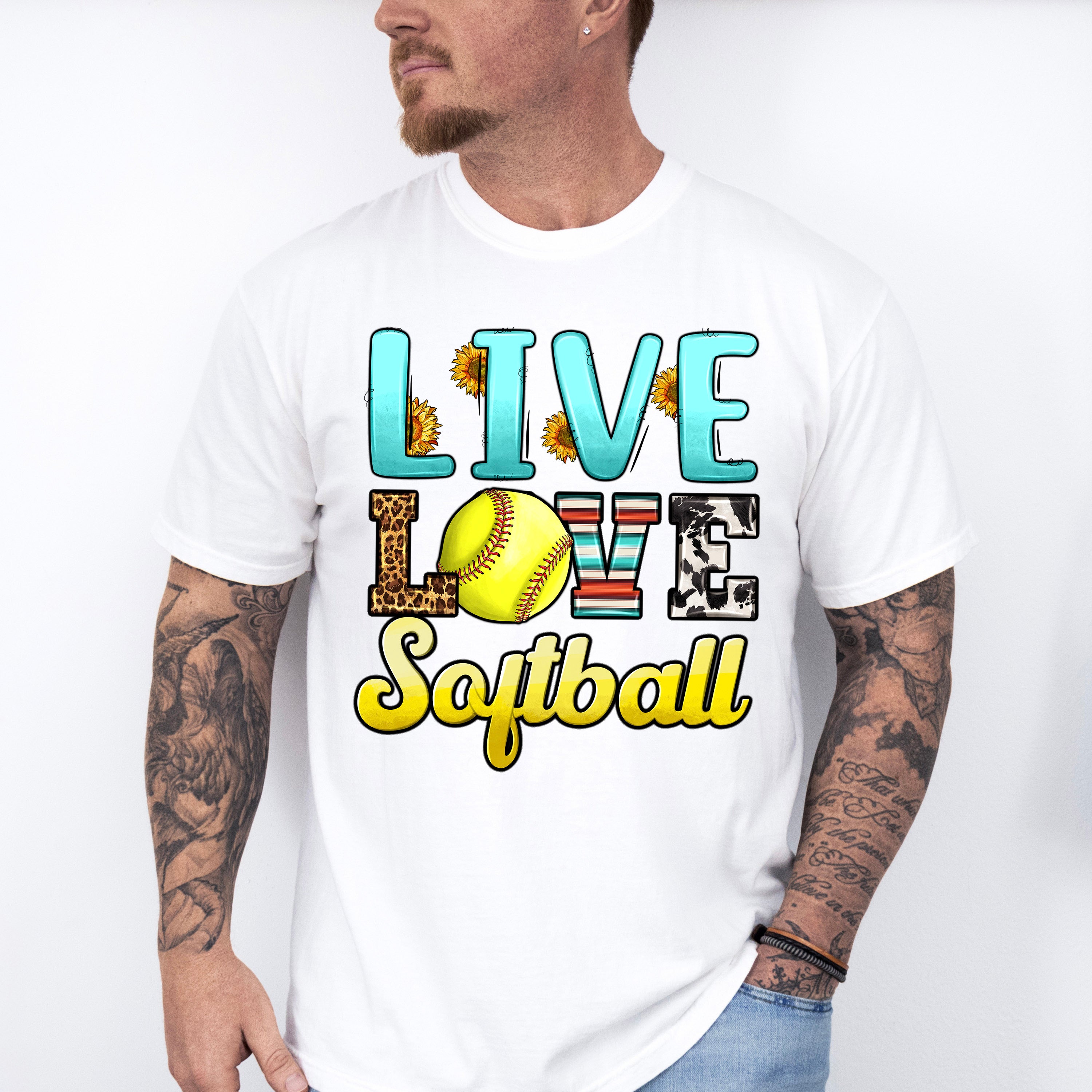 Live Love Softball - Softball Unisex Crewneck T-Shirt Sweatshirt Hoodie