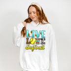 Live Love Softball - Softball Unisex Crewneck T-Shirt Sweatshirt Hoodie