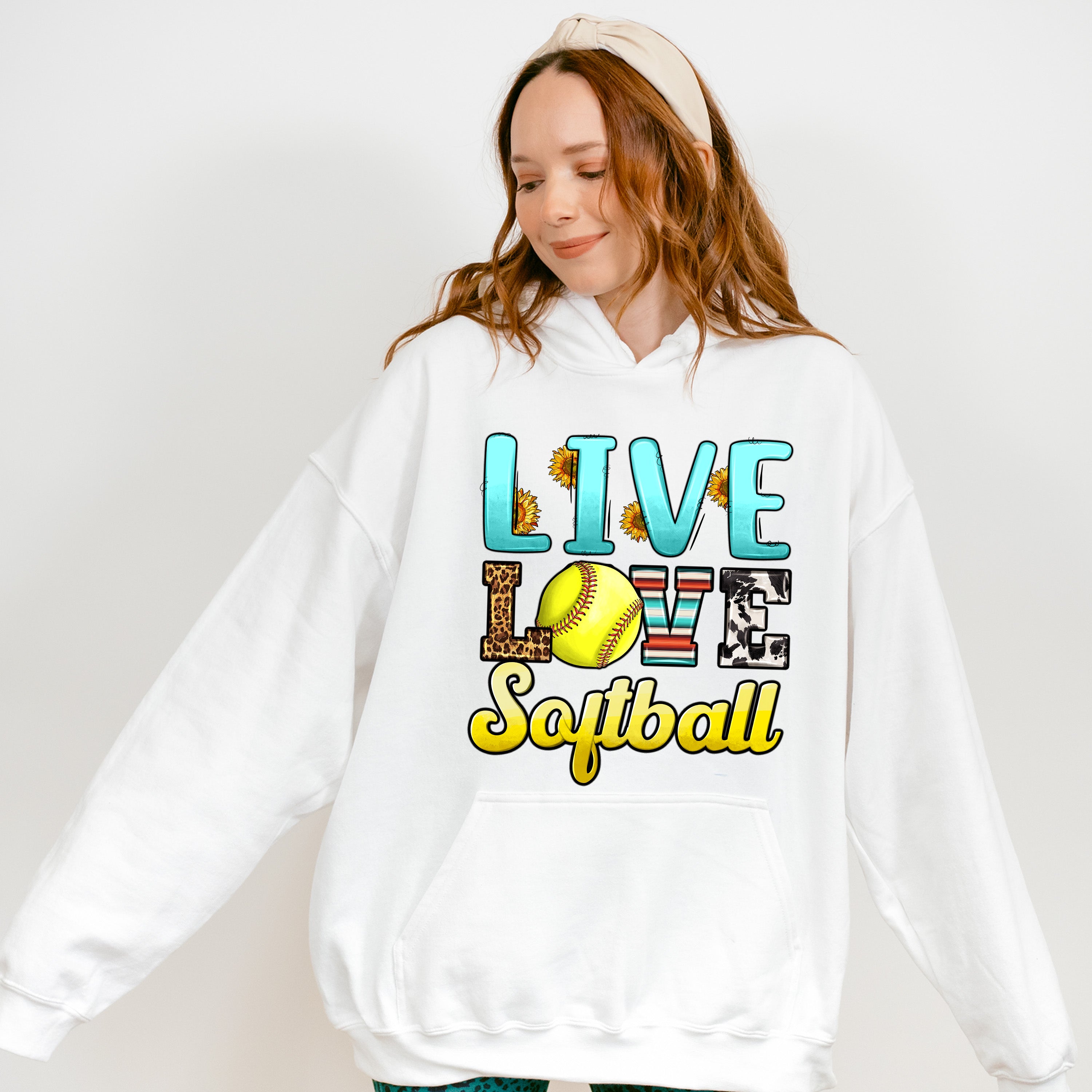Live Love Softball - Softball Unisex Crewneck T-Shirt Sweatshirt Hoodie