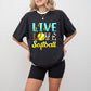 Live Love Softball - Soccer Unisex Crewneck T-Shirt Sweatshirt Hoodie