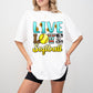 Live Love Softball - Soccer Unisex Crewneck T-Shirt Sweatshirt Hoodie