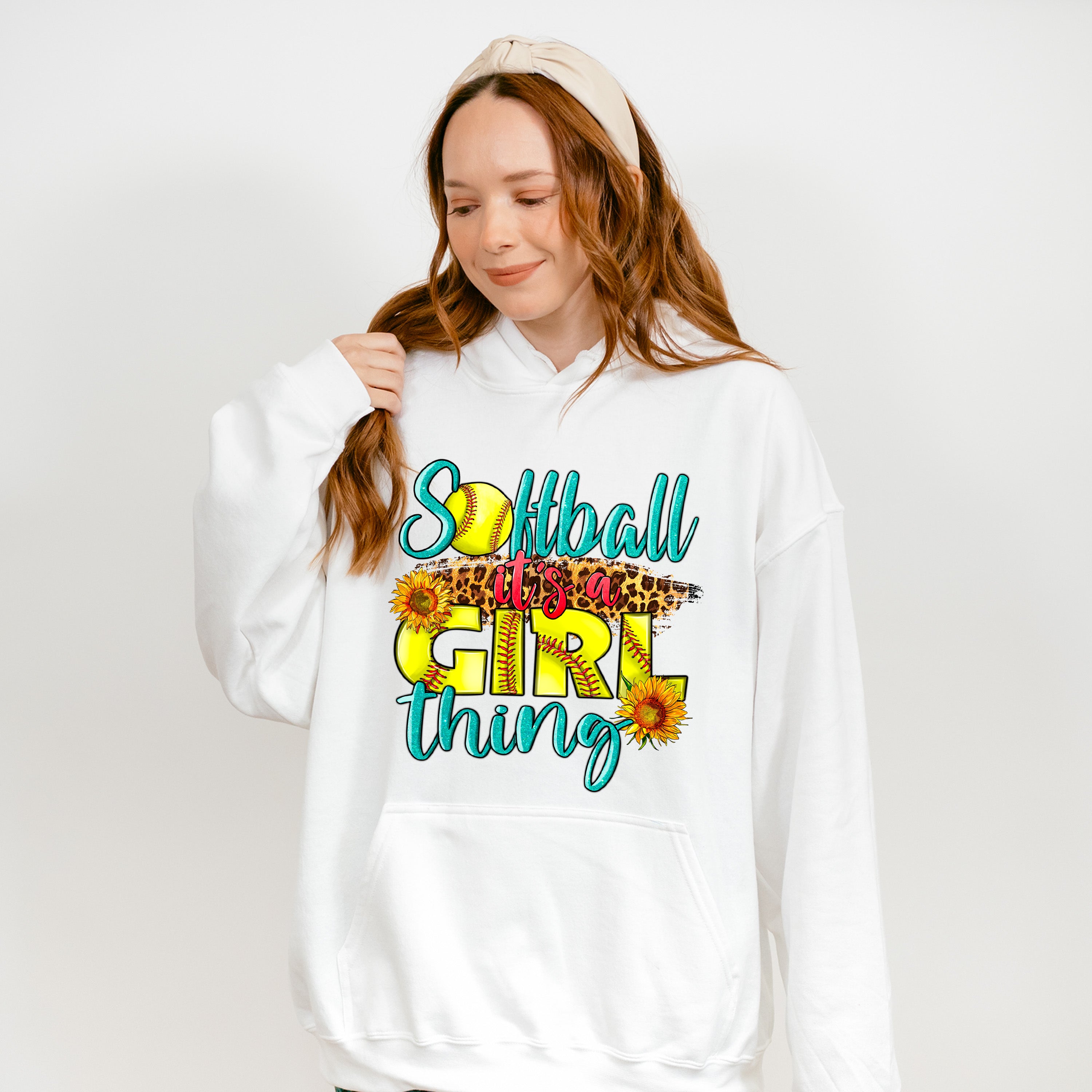 Softball It's A Girl Thing - Softball Unisex Crewneck T-Shirt Sweatshirt Hoodie