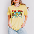 Softball Makes Me Happy - Softball Unisex Crewneck T-Shirt Sweatshirt Hoodie