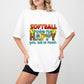 Softball Makes Me Happy - Soccer Unisex Crewneck T-Shirt Sweatshirt Hoodie