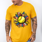 Sunflower Design - Softball Unisex Crewneck T-Shirt Sweatshirt Hoodie