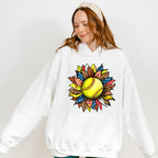 Sunflower Design - Softball Unisex Crewneck T-Shirt Sweatshirt Hoodie