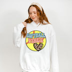 Softball Vibes Leopard Heart Design - Softball Unisex Crewneck T-Shirt Sweatshirt Hoodie