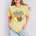 Softball Vibes Leopard Heart Design - Softball Unisex Crewneck T-Shirt Sweatshirt Hoodie
