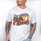 My Heart Is On That Field - Softball  Unisex Crewneck T-Shirt Sweatshirt Hoodie