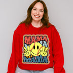 Smiley Mama Design - Softball Unisex Crewneck T-Shirt Sweatshirt Hoodie