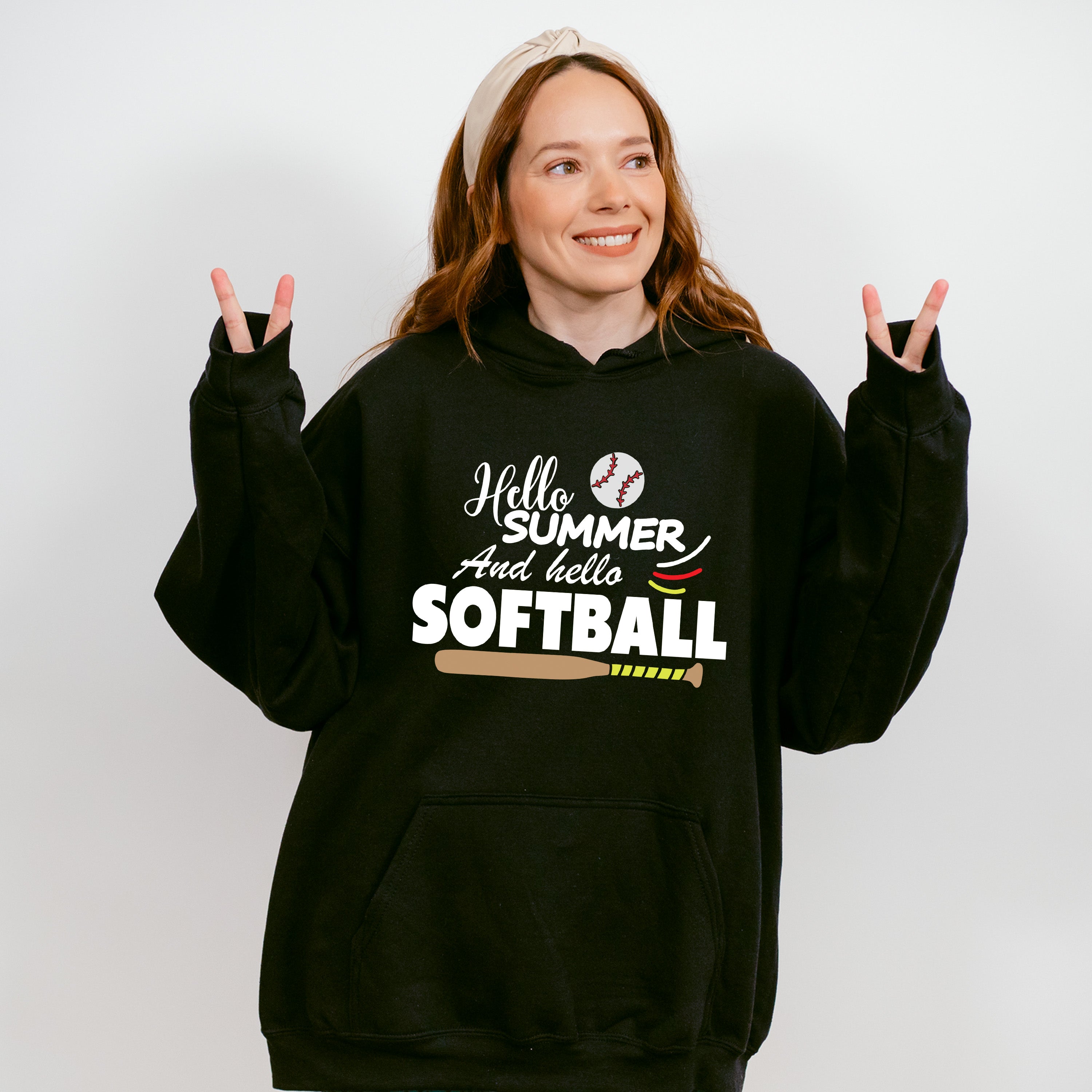 Hello Summer And Hello Softball - Softball Unisex Crewneck T-Shirt Sweatshirt Hoodie