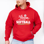 Hello Summer And Hello Softball - Softball Unisex Crewneck T-Shirt Sweatshirt Hoodie