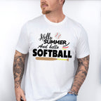 Hello Summer And Hello Softball - Softball Unisex Crewneck T-Shirt Sweatshirt Hoodie