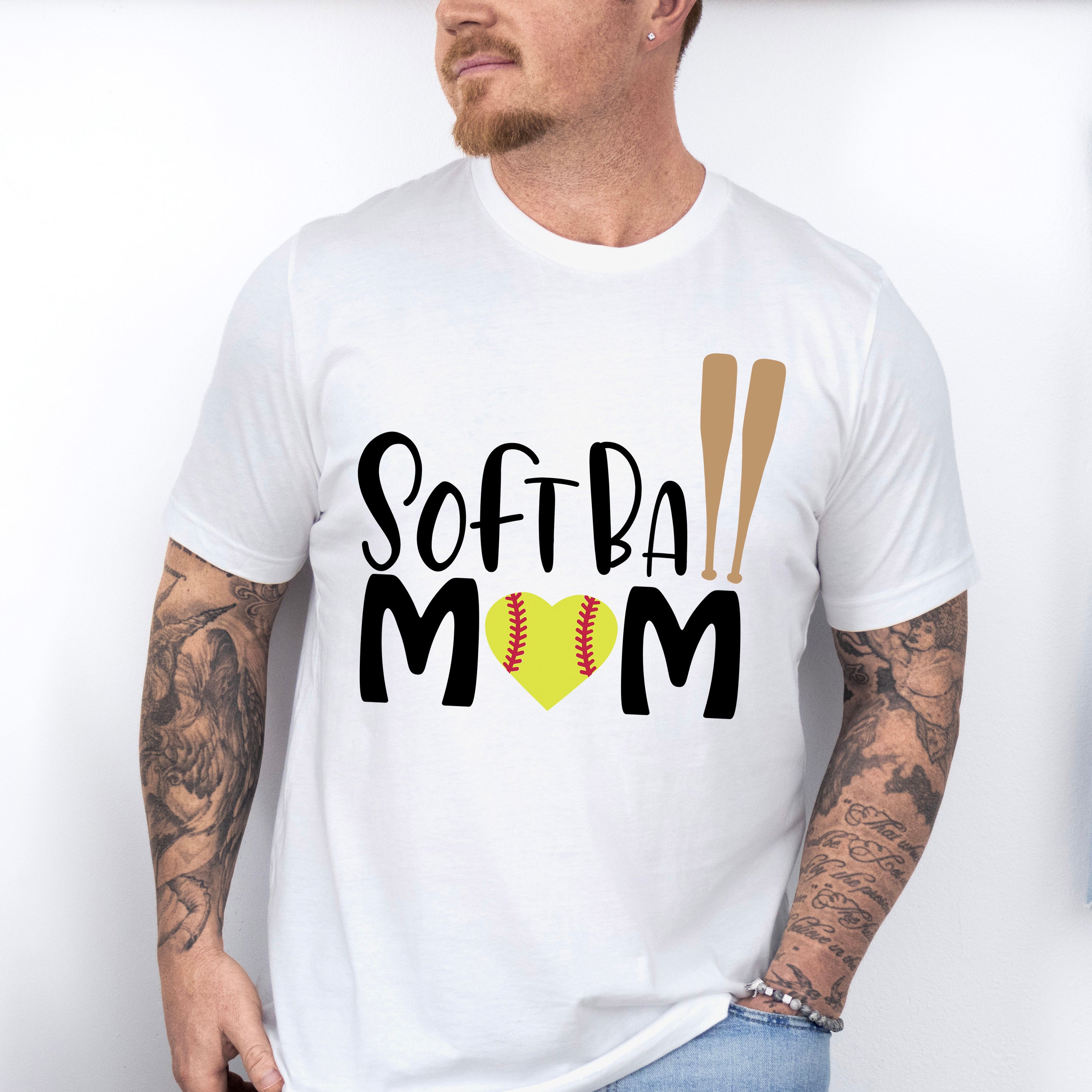 Softball Mom Bats Design - Softball Unisex Crewneck T-Shirt Sweatshirt Hoodie