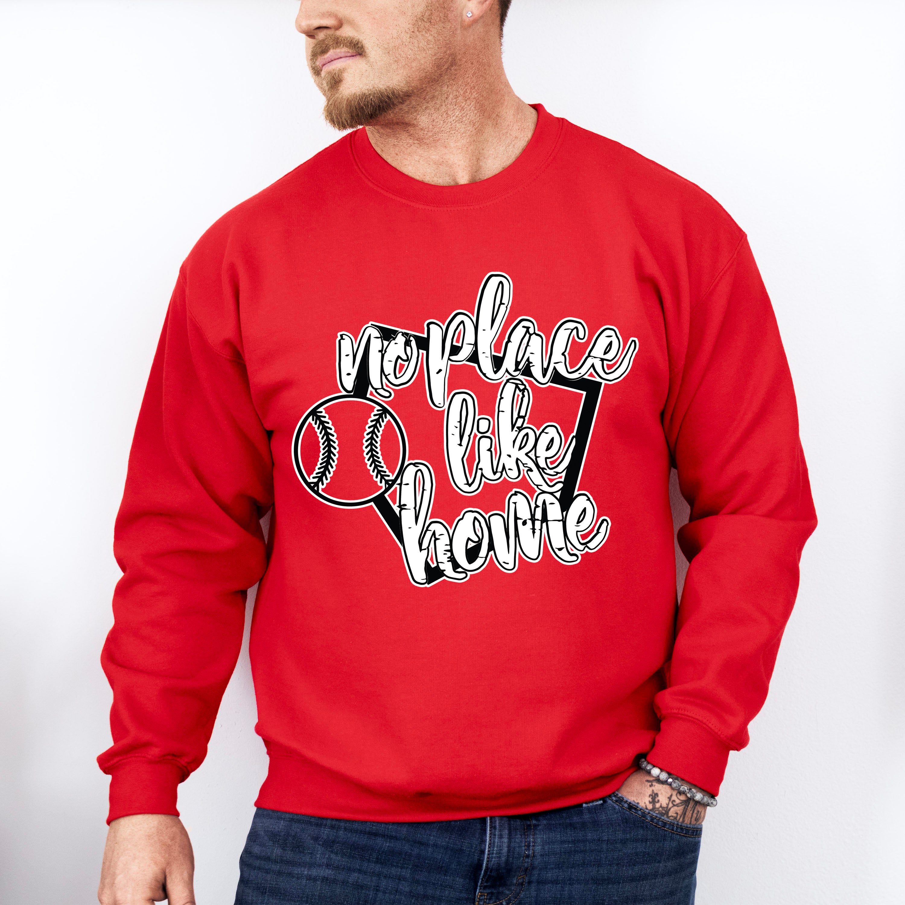 No Place Like Home - Softball Unisex Crewneck T-Shirt Sweatshirt Hoodie