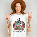 Hello Fall Heart Pumpkin - Fall Unisex Crewneck T-Shirt Sweatshirt Hoodie