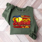 Softball US Flag Sunflowers Design - Soccer Unisex Crewneck T-Shirt Sweatshirt Hoodie