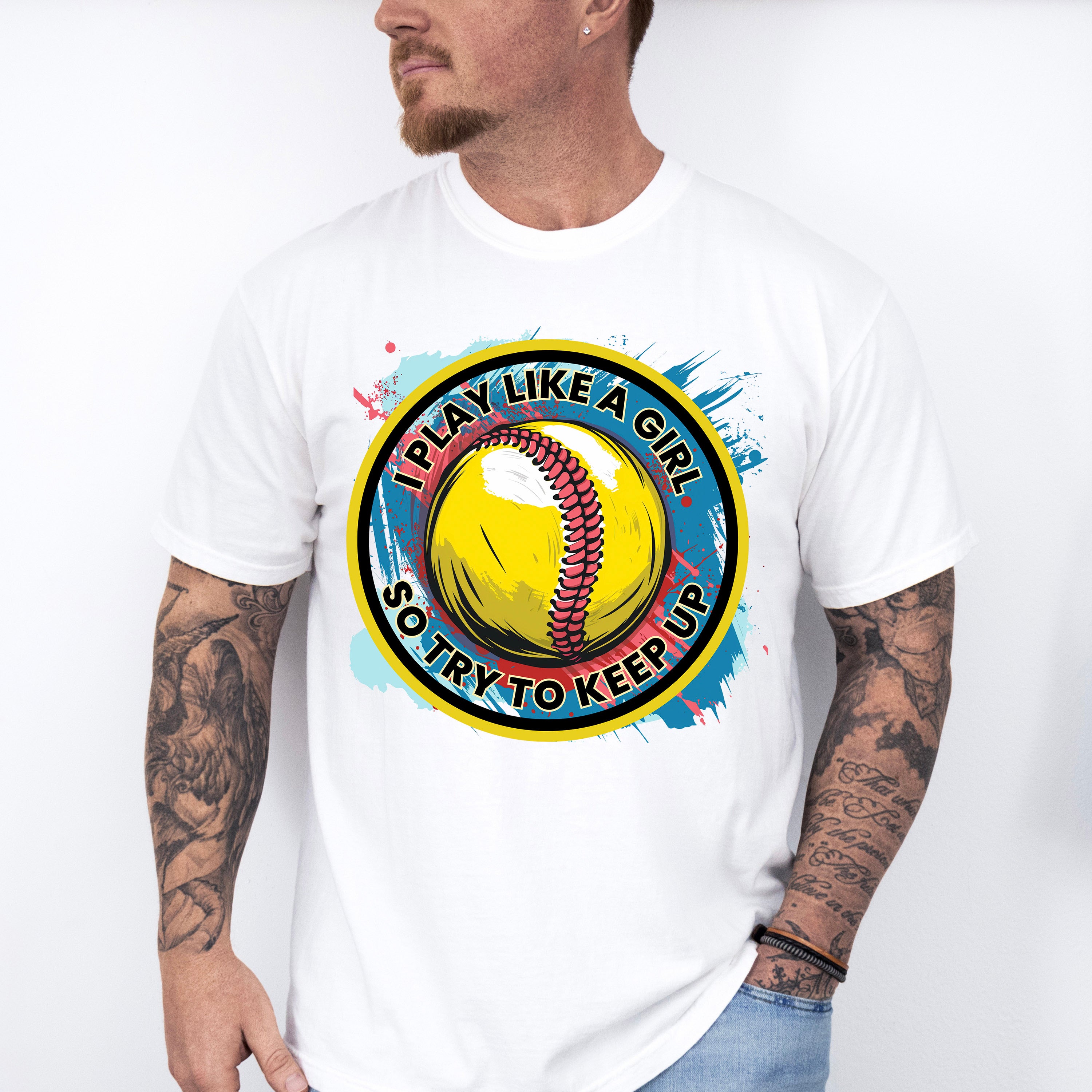 I Play Like A Girl - Softball Unisex Crewneck T-Shirt Sweatshirt Hoodie