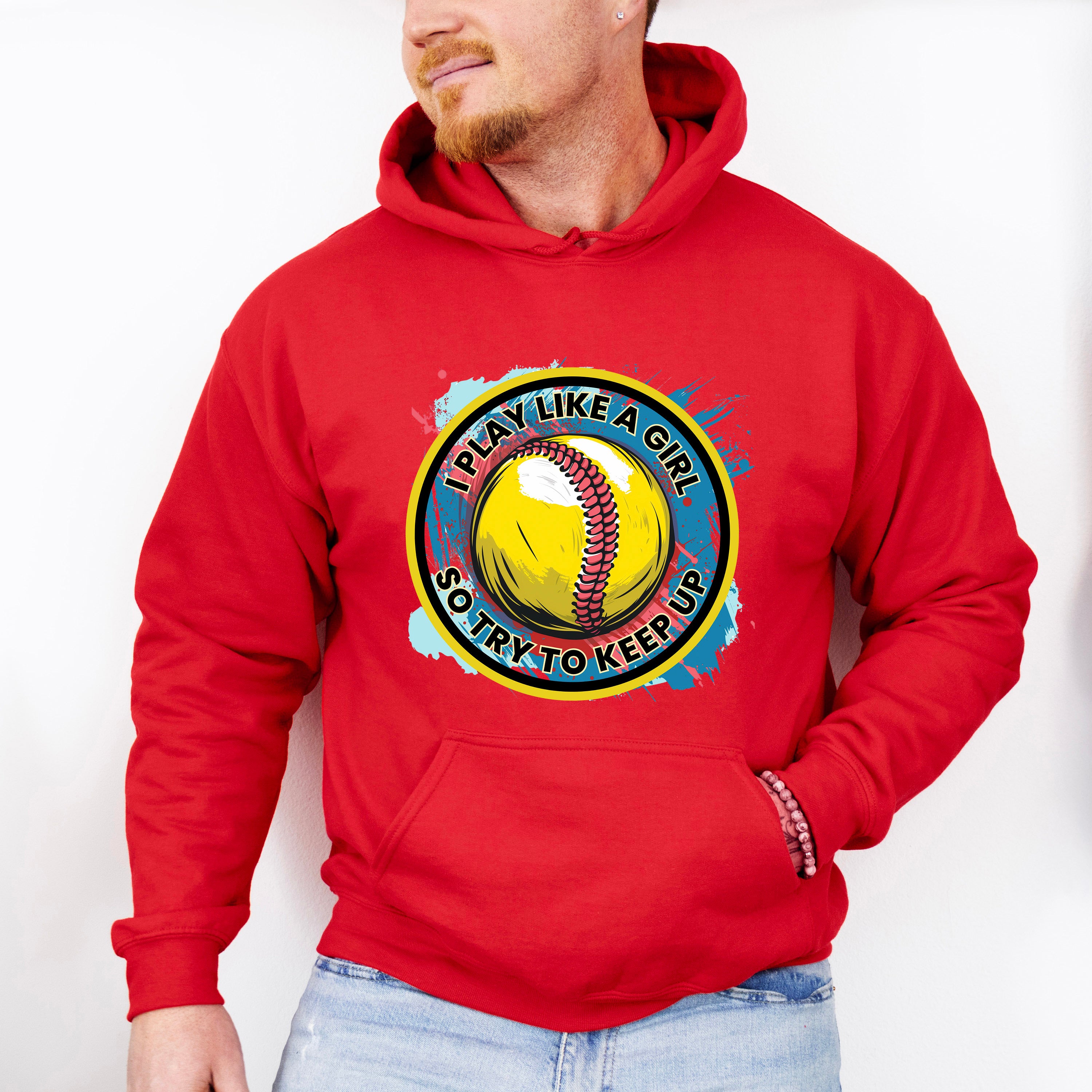 I Play Like A Girl - Softball Unisex Crewneck T-Shirt Sweatshirt Hoodie
