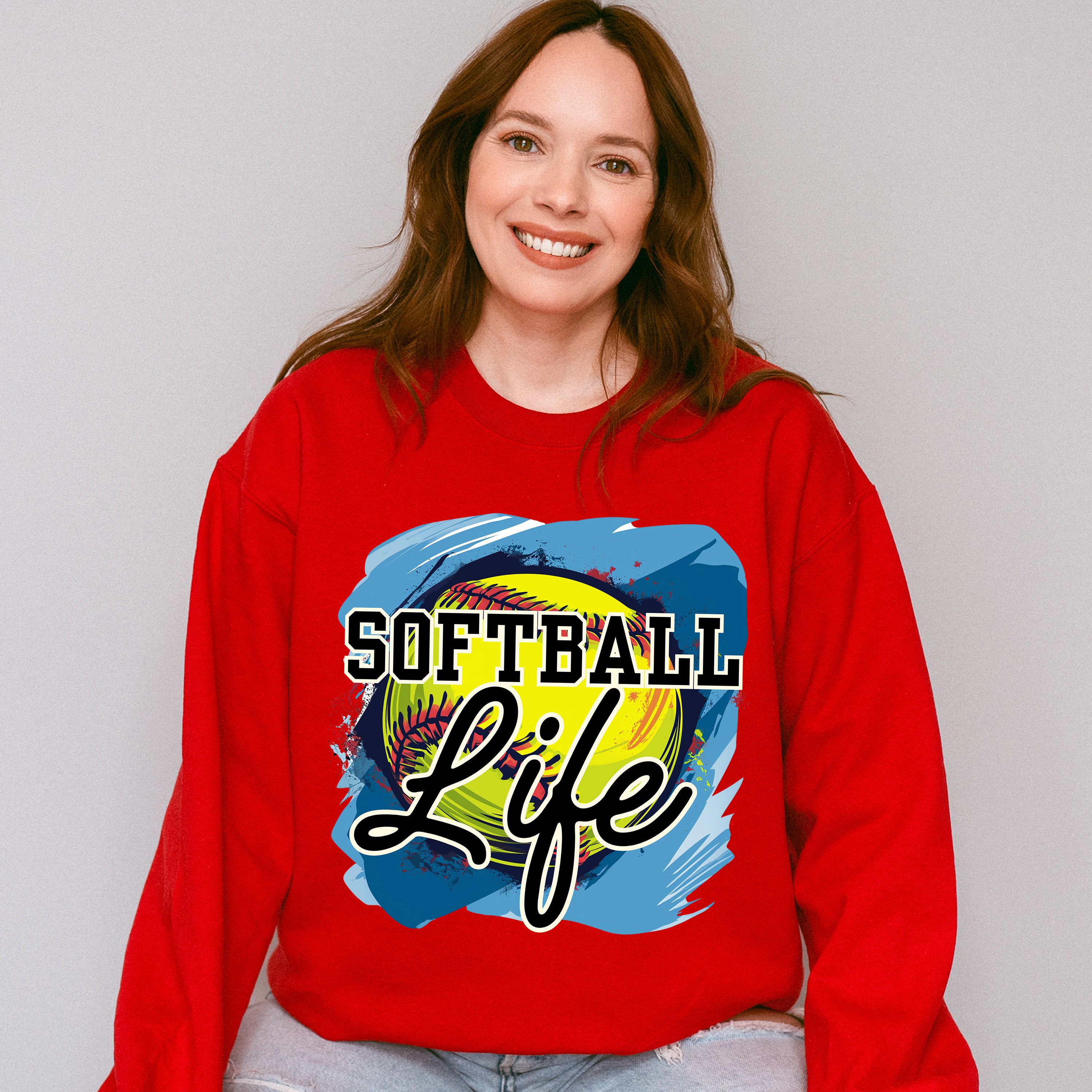 Softball Life Design - Softball Unisex Crewneck T-Shirt Sweatshirt Hoodie