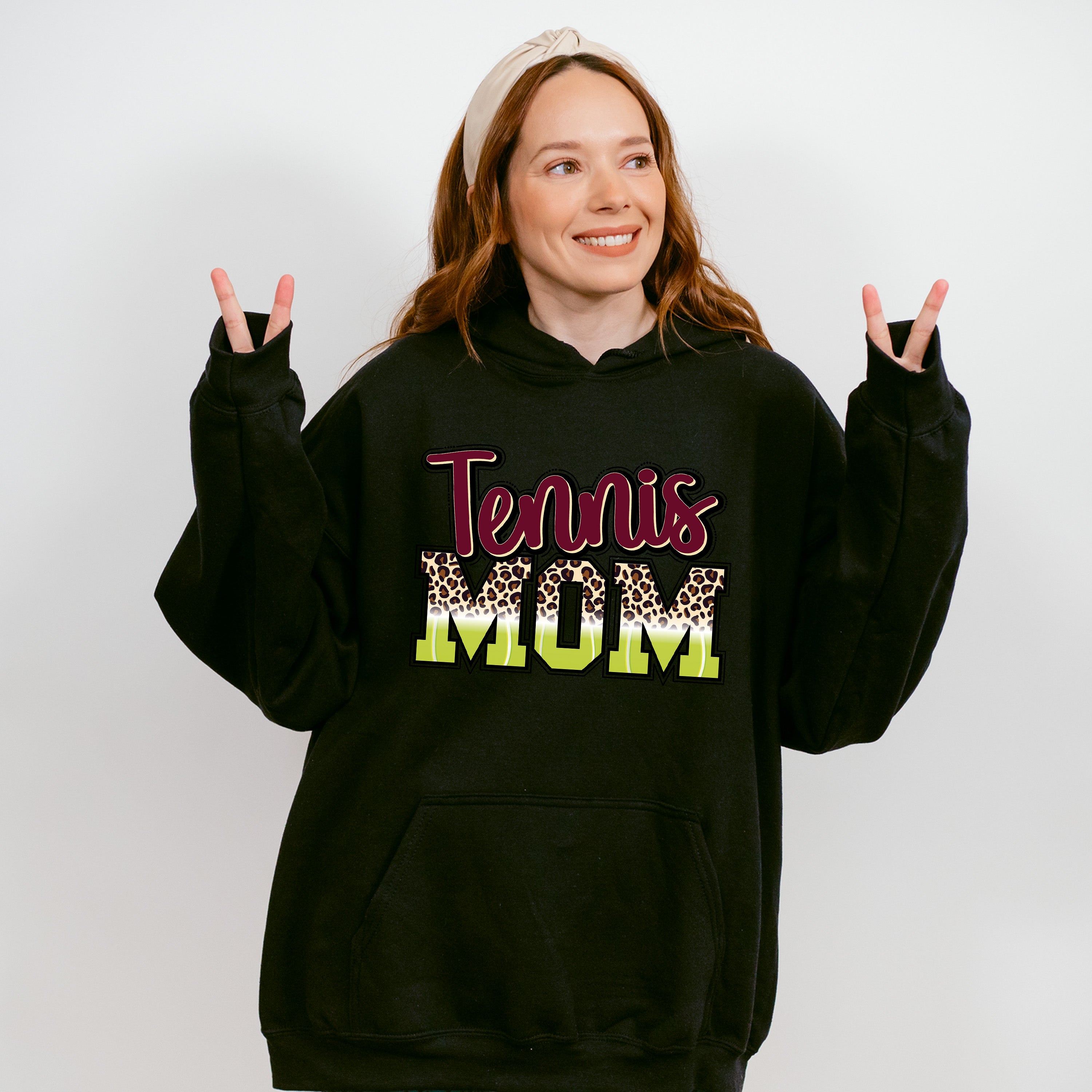 Tennis Mom Leopard Design - Tennis Unisex Crewneck T-Shirt Sweatshirt Hoodie
