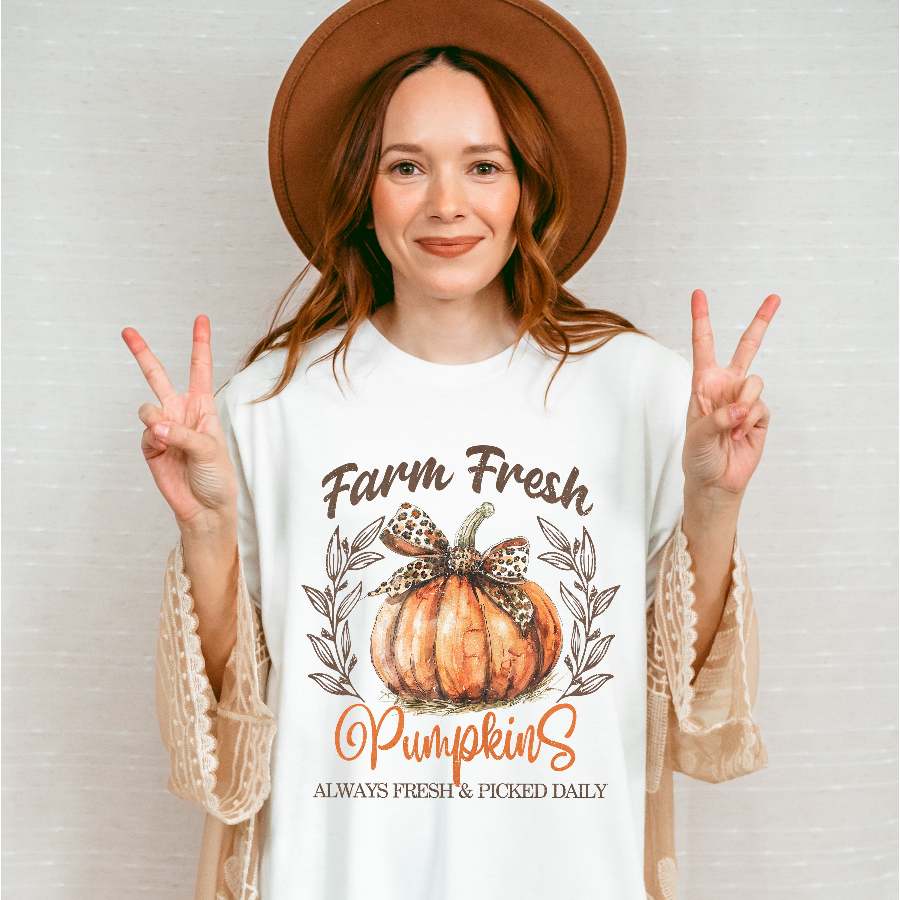 Farm Fresh Pumpkins - Fall Unisex Crewneck T-Shirt Sweatshirt Hoodie