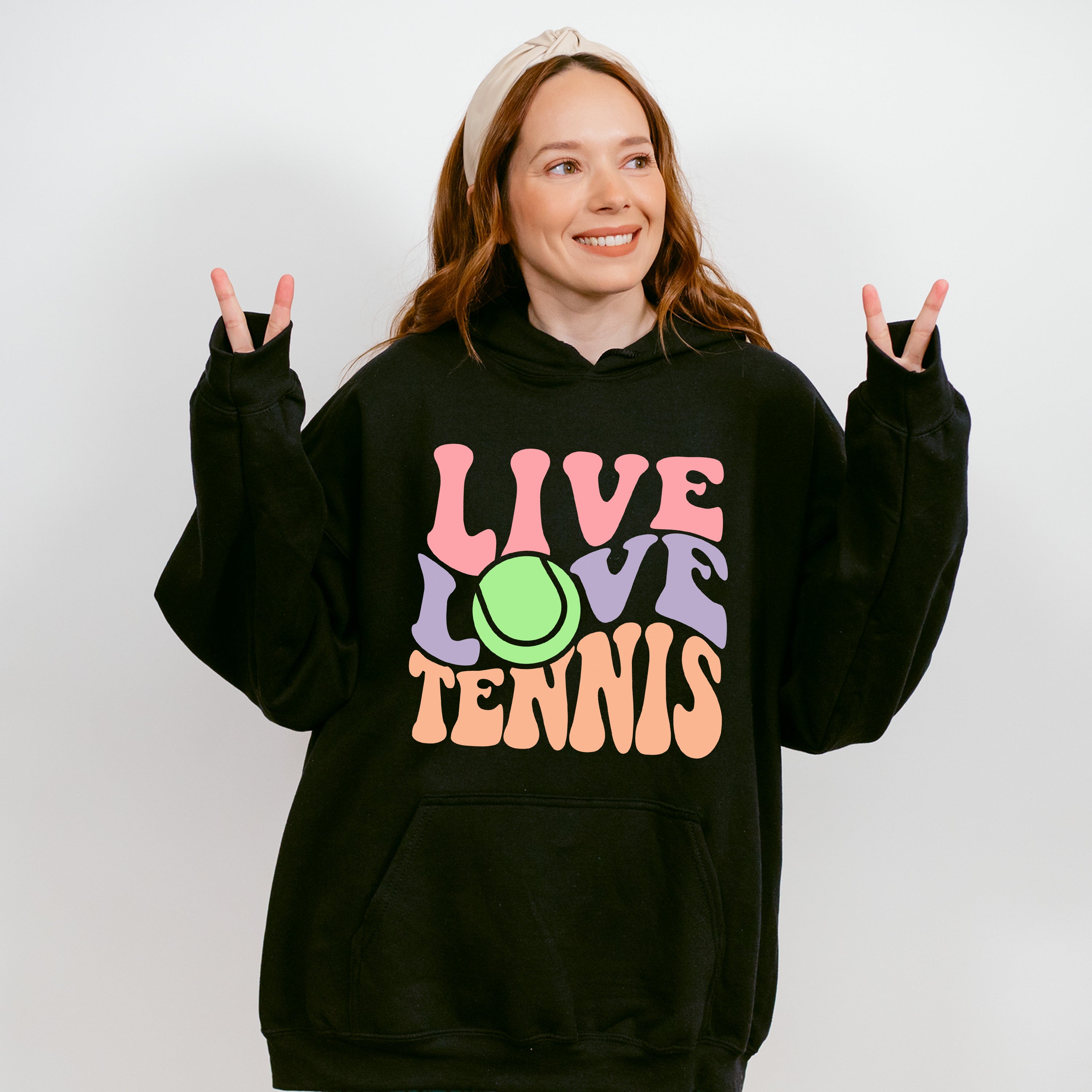 Live Love Tennis - Tennis Unisex Crewneck T-Shirt Sweatshirt Hoodie