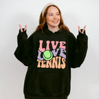 Live Love Tennis - Tennis Unisex Crewneck T-Shirt Sweatshirt Hoodie